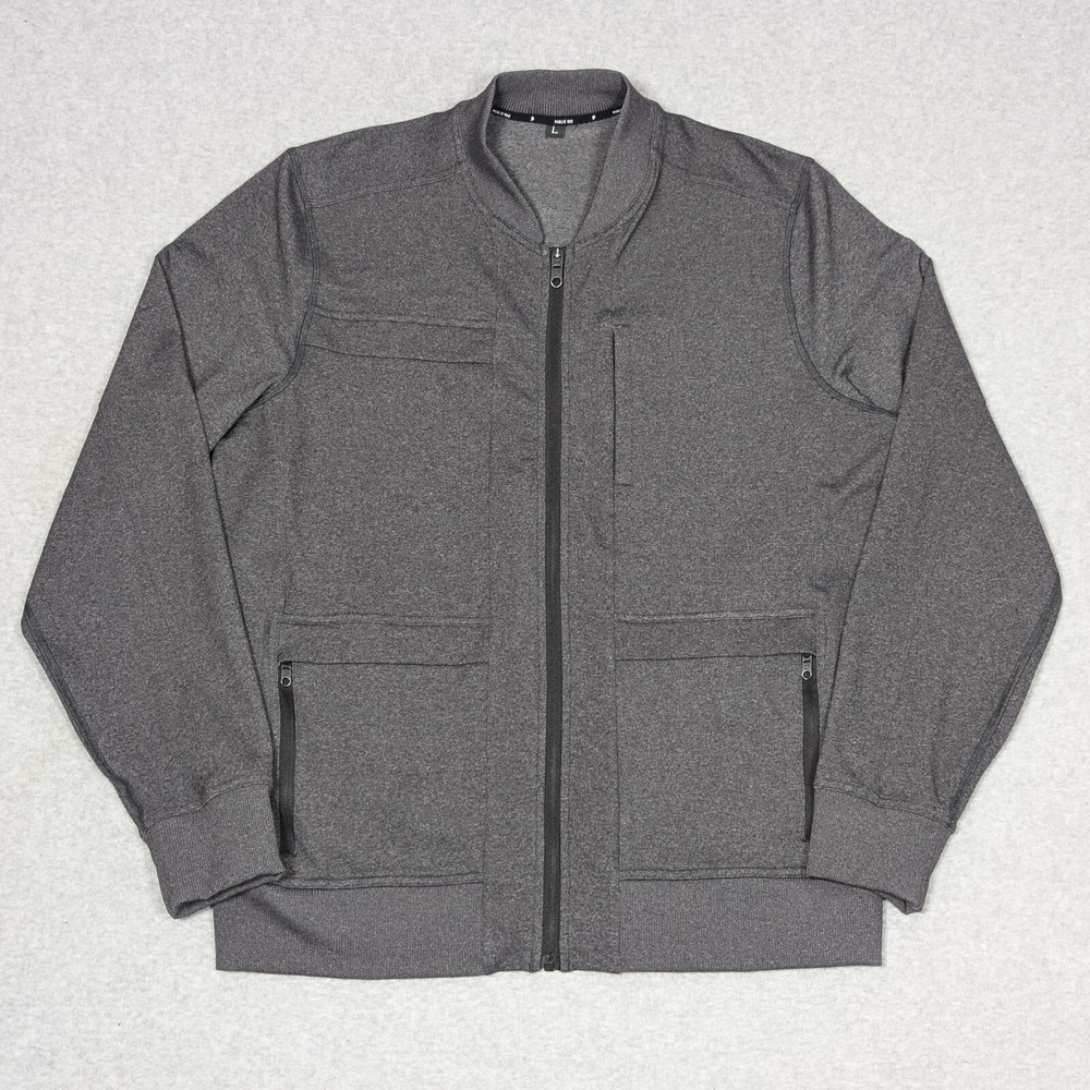 Public Rec Crosstown Bomber Jacket Mens Large Full Zip Pockets Stretch